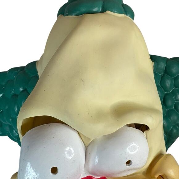 Vintage 2002 The Simpsons "Krusty the Clown" Vinyl Halloween Mask Matt Groening - Picture 2 of 16
